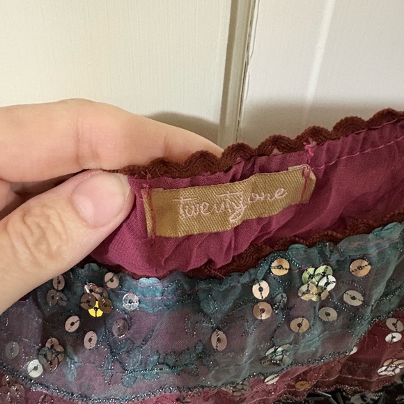 Forever 21 Multicolor Patchwork spaghetti strap top - Picture 2 of 3